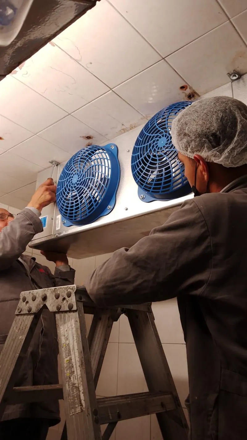 Servicio a evaporador de ventiladores azules en cuarto frío para cámaras de refrigeración en Guadalajara